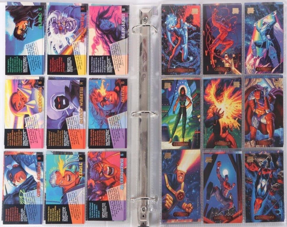 Lot 230431: 1994 MARVEL MASTERPIECES SERIES 3 FULL W/ HOLOS NM