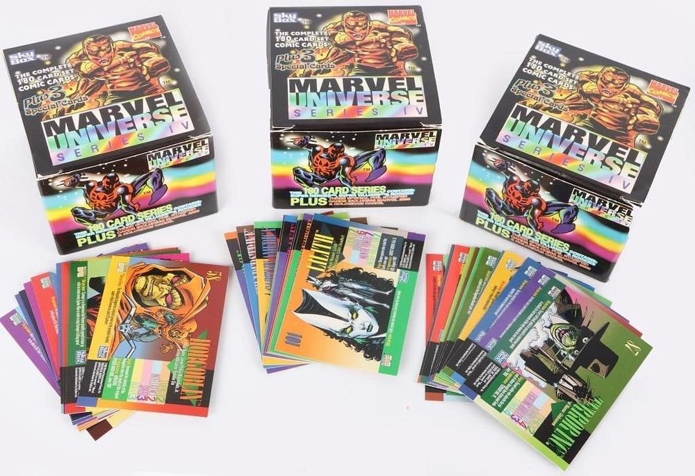 Lot 230432: MARVEL UNIVERSE TRADING CARDS SERIES 4 THREE BOXES