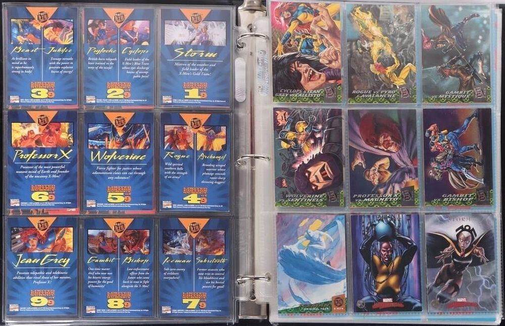 Lot 230433: X-MEN TRADING CARDS SERIES 1 (FULL) & 2 (FULL BASE