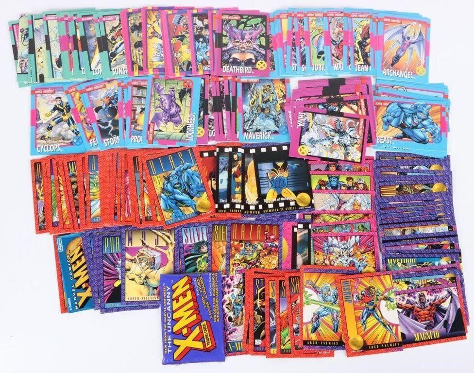Lot 230434: X-MEN TRADING CARDS SERIES 1 & 2 COMPLETE SETS