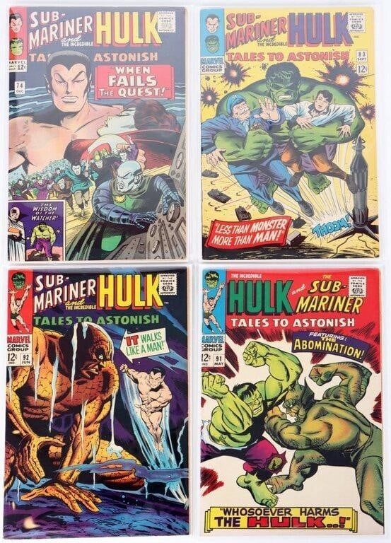 Lot 230465: TALES TO ASTONISH HULK 2ND APP ABOMINATION (4)