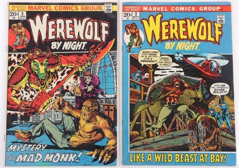 Lot 230491: WEREWOLF BY NIGHT #2 & 3 1ST APP. DRAGONUS