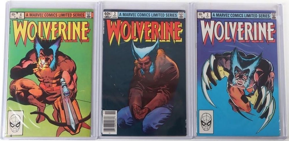 Lot 230496: WOLVERINE 1982 LIMITED SERIES #2-4 NM MARVEL COMIC