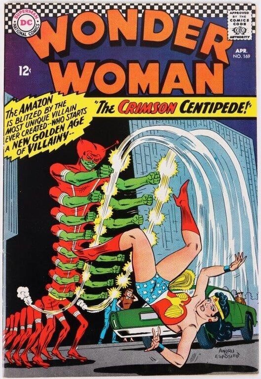 Lot 230497: WONDER WOMAN #169 - 1ST CRIMSON CENTIPEDE 1967