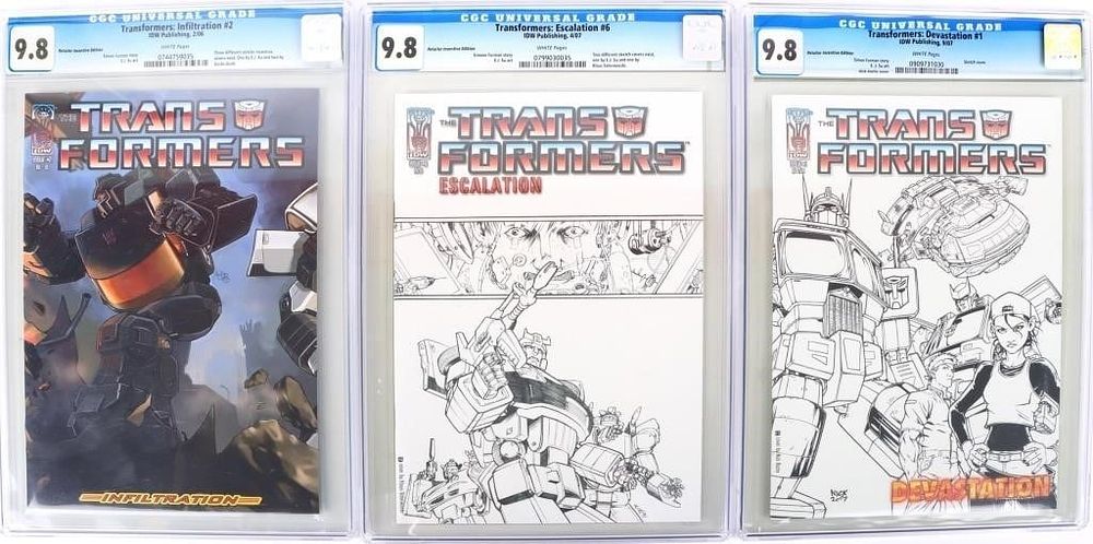 Lot 230514: IDW SIMON FURMAN -ATION TRILOGY LOT ALL CGC 9.8 NM