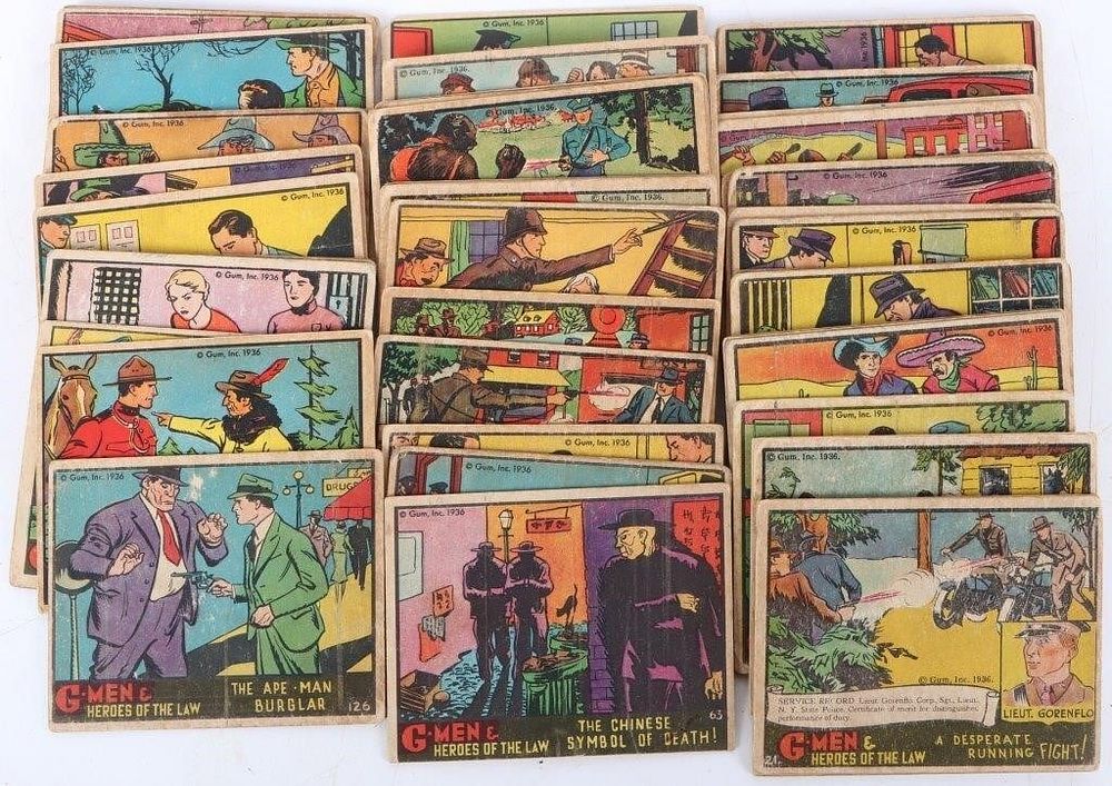 Lot 230518: 1936 G-MEN & HEROES OF THE LAW CARD LOT - (51)