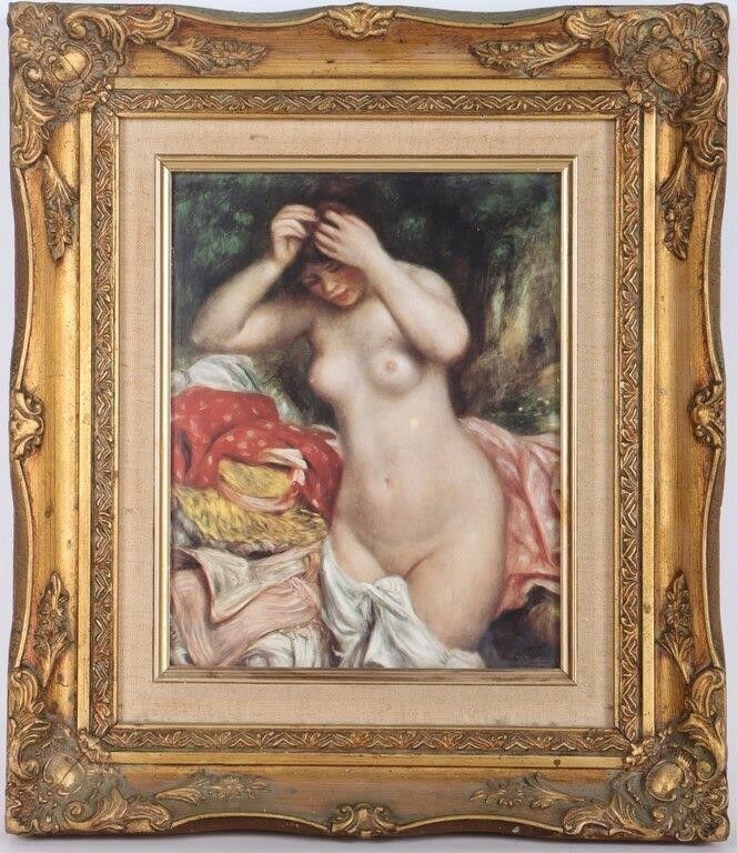 Lot 232324: "BATHER ARRANGING HER HAIR" RENOIR LITHO W/ COA