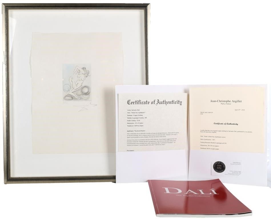 Lot 232326: SALVADOR DALI PETITS NUS APOLLINAIRE 2 84/95 AUTO