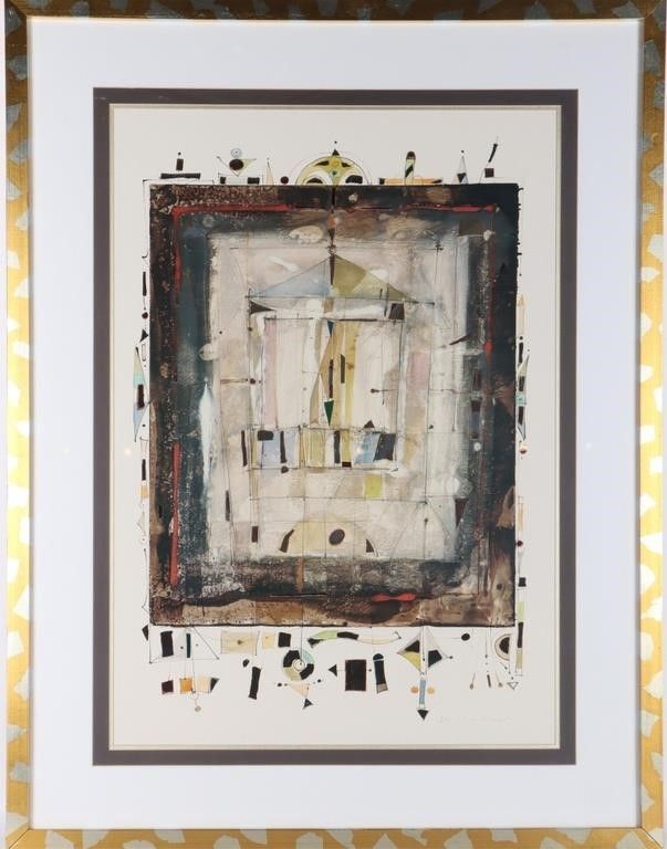 Lot 232331: WALTER LINDNER COLLAGE PAINTING CONTEMPORARY ART