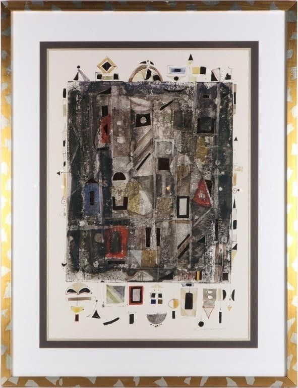 Lot 232332: WALTER LINDNER MONOTYPIC PRINT CONTEMPORARY ART