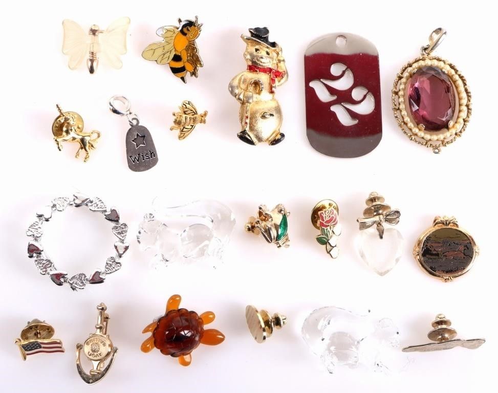Lot 232366: WHIMSICAL LADIES PINS AND BROOCHES LOT OF 20