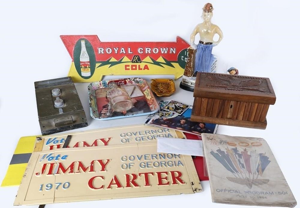 Lot 232402: VARIED AMERICANA SIGNS STATUES DOCUMENTS ETC (13)