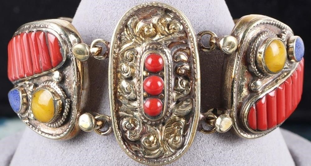 Lot 233009: SW STYLE STERLING SILVER LADIES BRACELET W/ JASPER