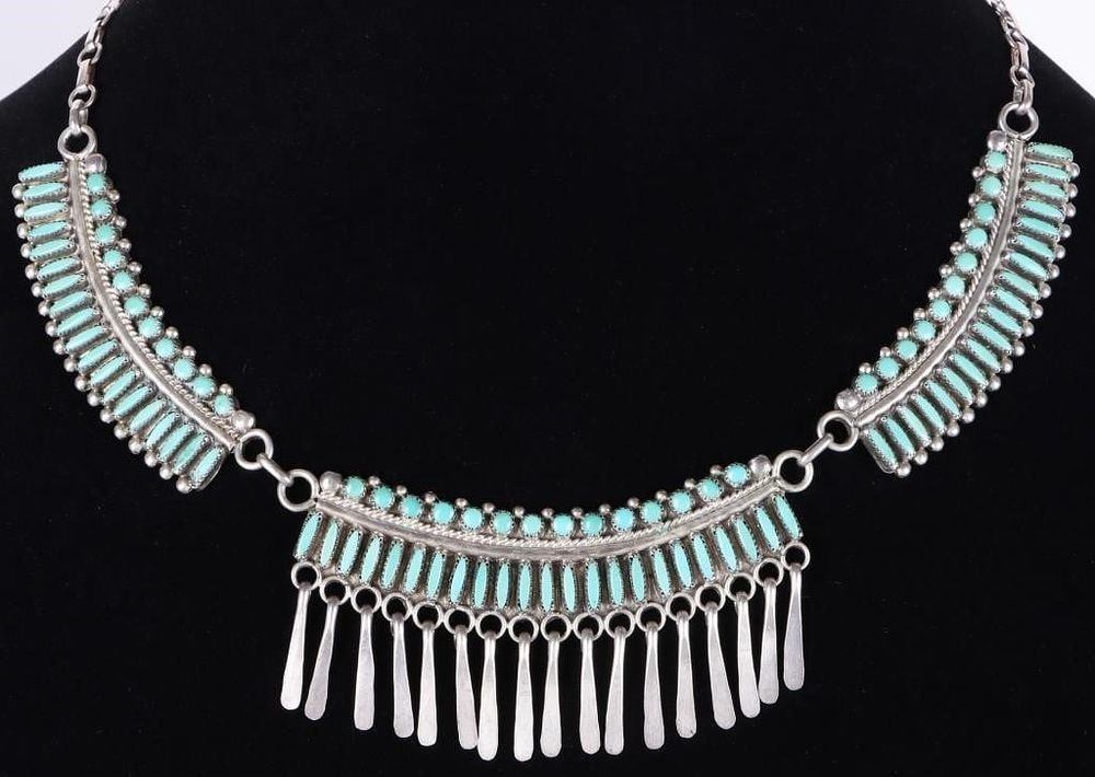 Lot 233024: SW STYLE 925 SILVER LADIES DANGLE NECKLACE W/ TURQ