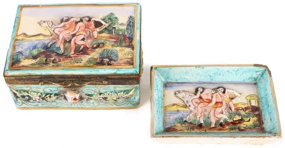 Lot 233040: VINTAGE CAPODIMONTE ARDALT ITALIAN TRINKET BOX