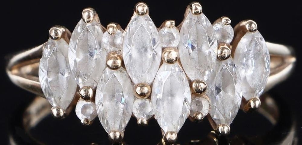 Lot 233074: 14K YELLOW GOLD LADIES RING W/ CUBIC ZIRCONIUM
