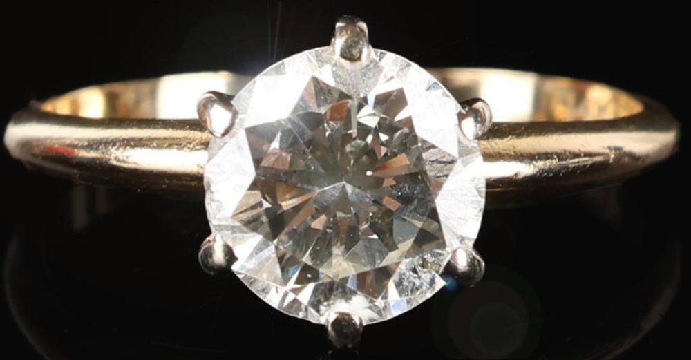 Lot 233081: NATURAL DIAMOND 14K YELLOW GOLD LADIES RING