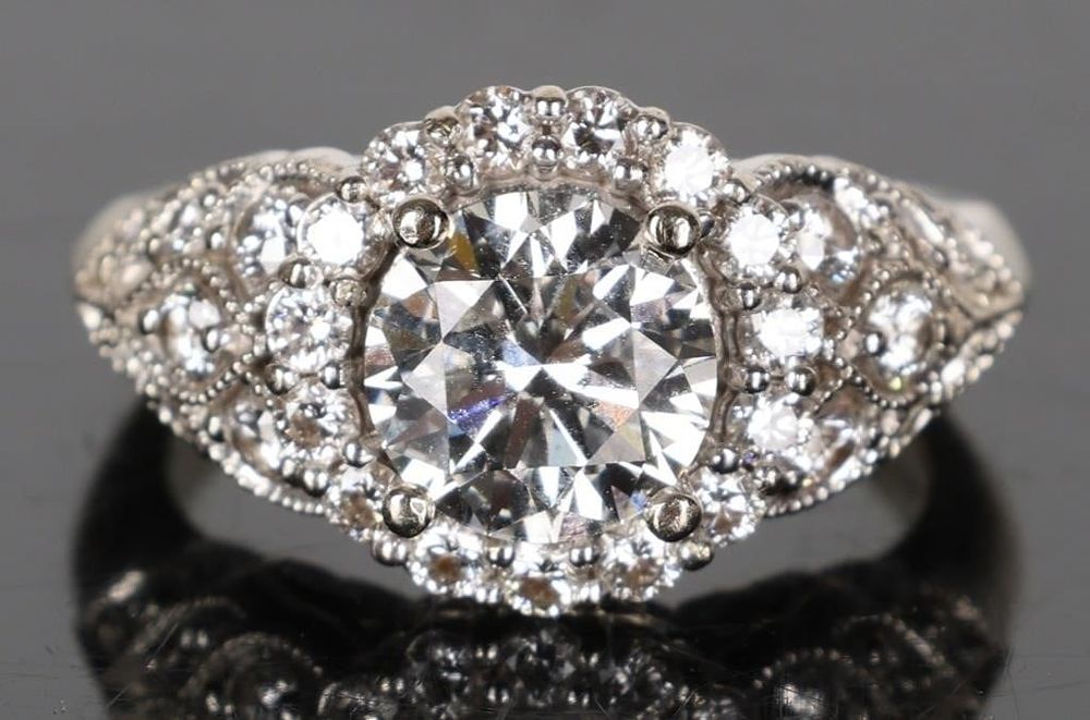 Lot 233103: GIA 1.50CT NATURAL DIAMOND 14K ENGAGEMENT RING