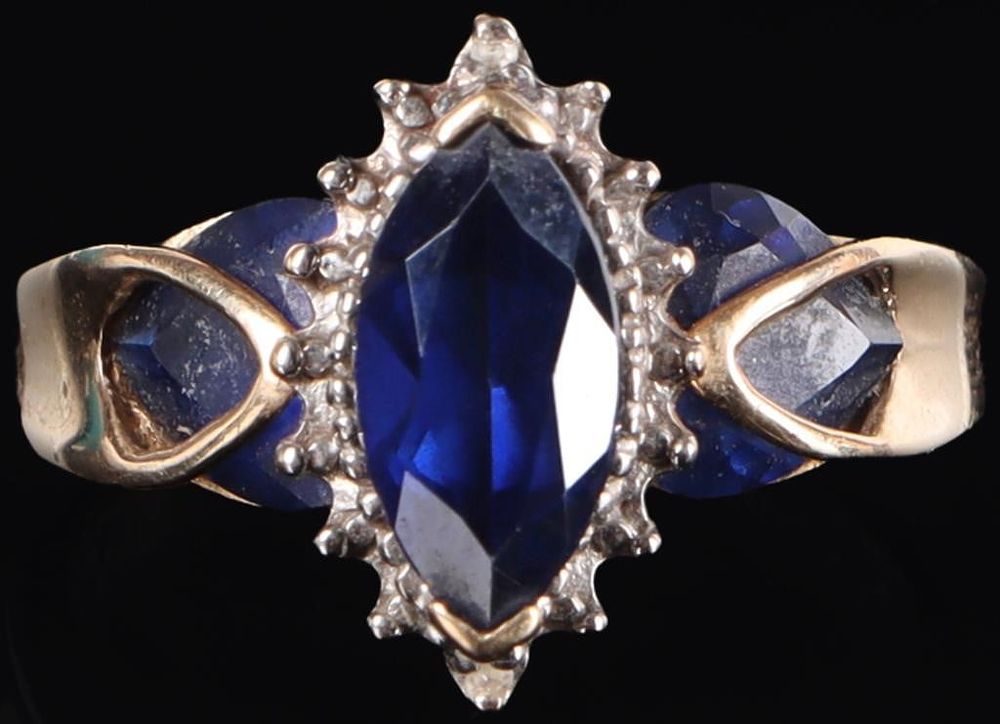 Lot 233169: 1.75CTW BLUE SAPPHIRE 10K YELLOW GOLD LADIES RING