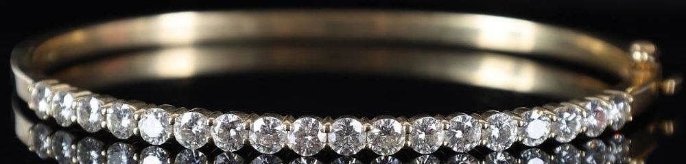 Lot 233202: 14K YELLOW GOLD LADIES BRACELET W/ MOISSANITE