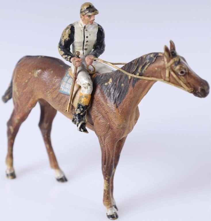 Lot 233217: GESCHUTZT VIENNA HORSE JOCKEY BRONZE COLD PAINTED