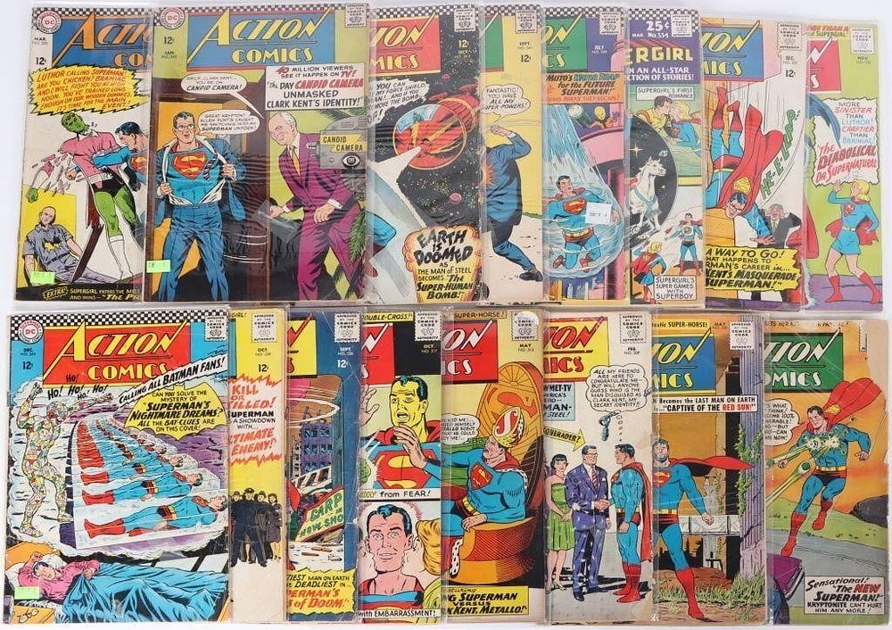 Lot 233224: SILVER AGE ACTION COMICS SUPERMAN JFK ISSUE (16)