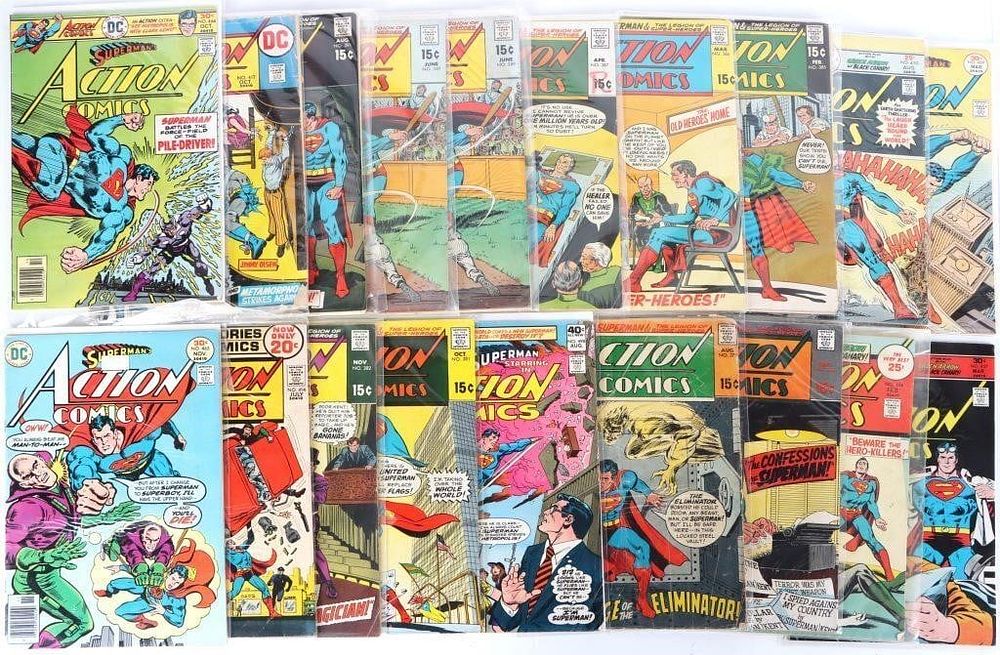 Lot 233226: ACTION COMICS SUPERMAN SILVER/BRONZE AGE (19)