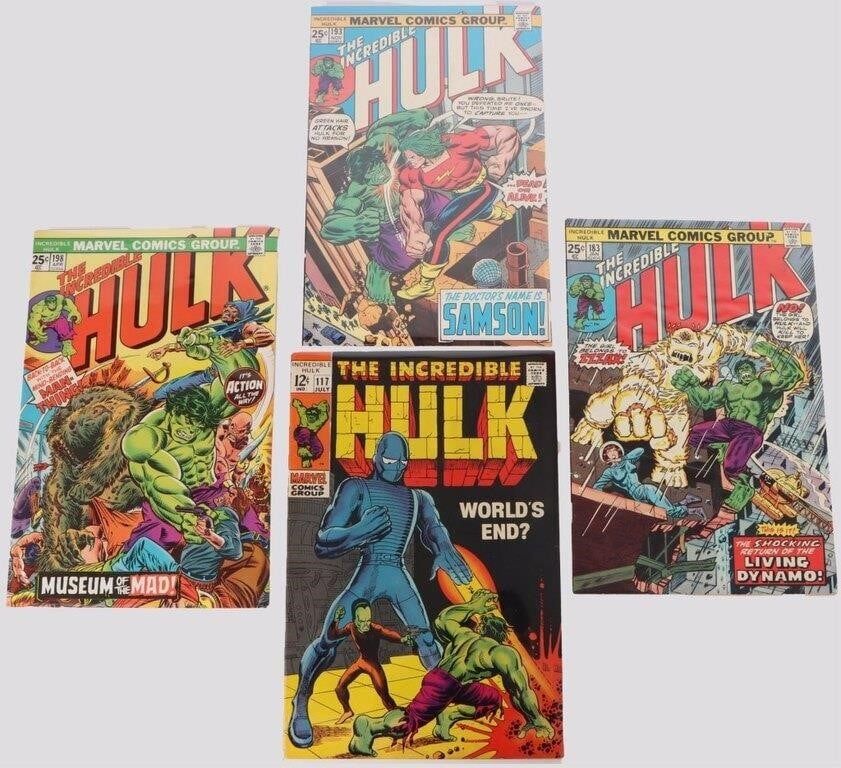 Lot 233239: INCREDIBLE HULK SILVER AGE MARVEL COMICS (4)