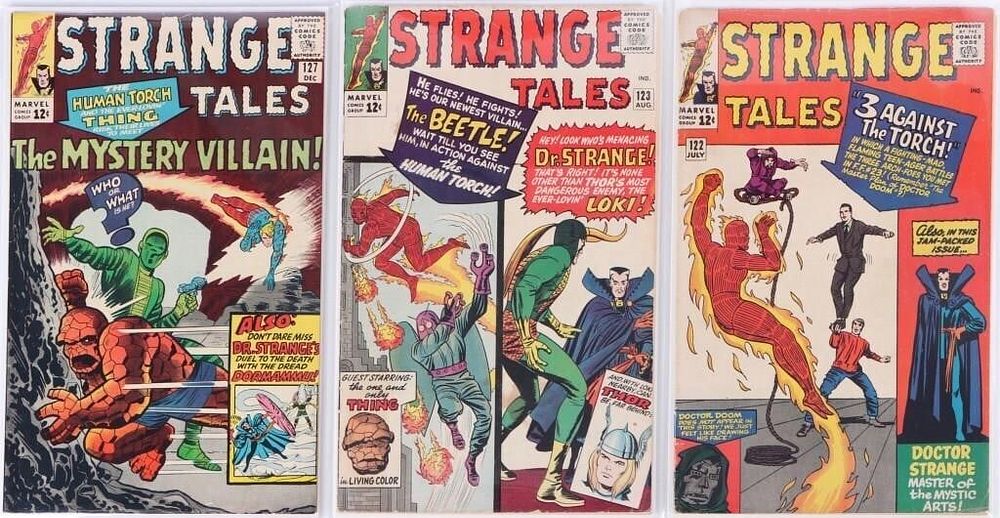 Lot 233241: STRANGE TALES #122, 123, & 127 1ST BEETLE MARVEL