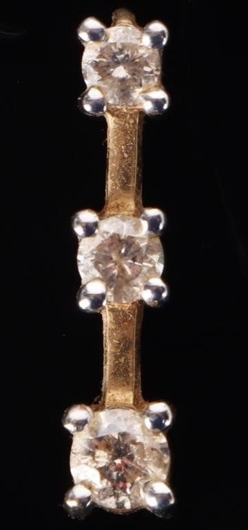 Lot 233257: 14K YELLOW GOLD LADIES PENDANT W/ DIAMONDS