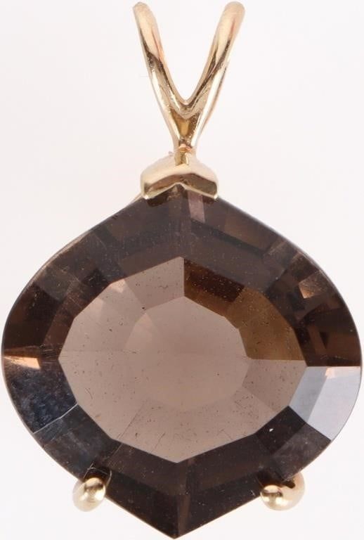 Lot 233262: 14K YELLOW GOLD LADIES PENDANT W/ LARGE SPINEL