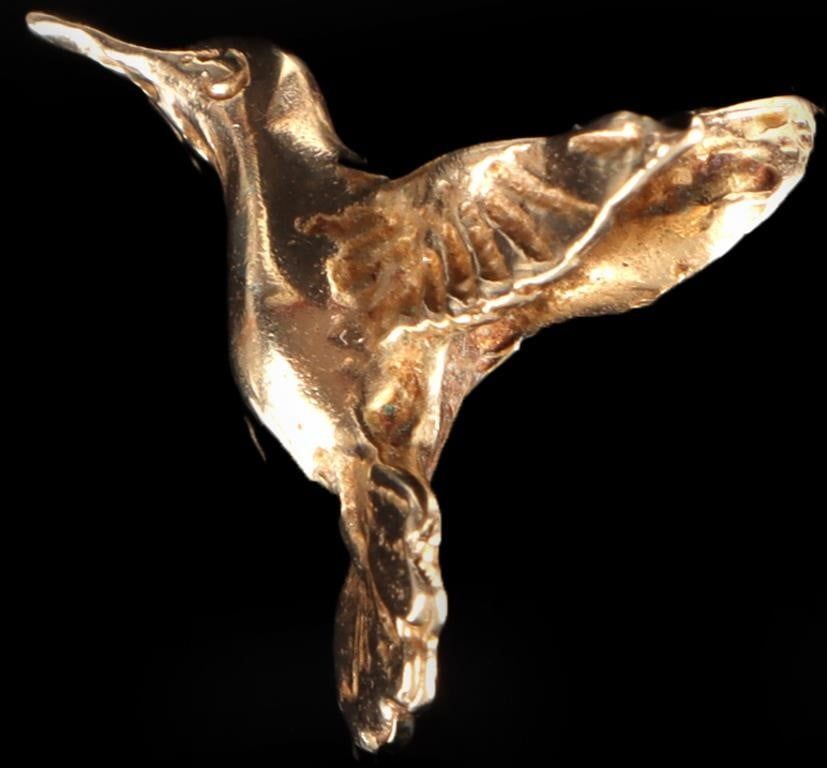 Lot 233265: 14K YELLOW GOLD HUMMINGBIRD LADIES PENDANT