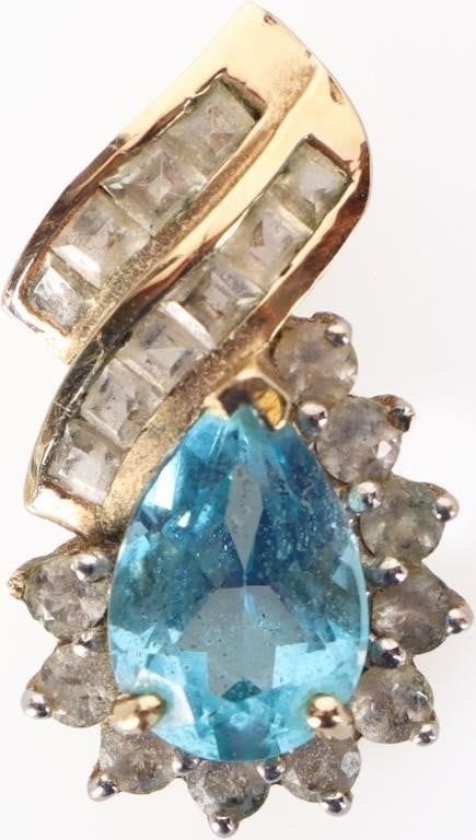 Lot 233273: 10K YELLOW GOLD LADIES PENDANT W/ 1.25CT TOPAZ