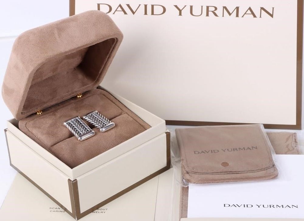 Lot 233302: DAVID YURMAN STERLING SILVER CHEVRON CUFFLINKS