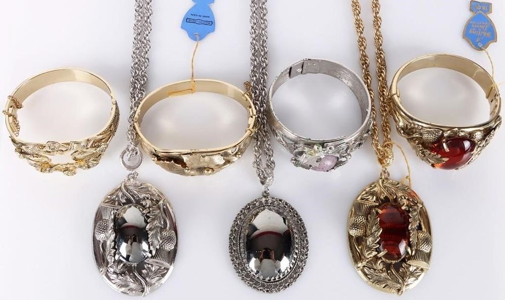 Lot 233316: WHITING & DAVIS ORNATE NECKLACES/BRACELETS - (7)