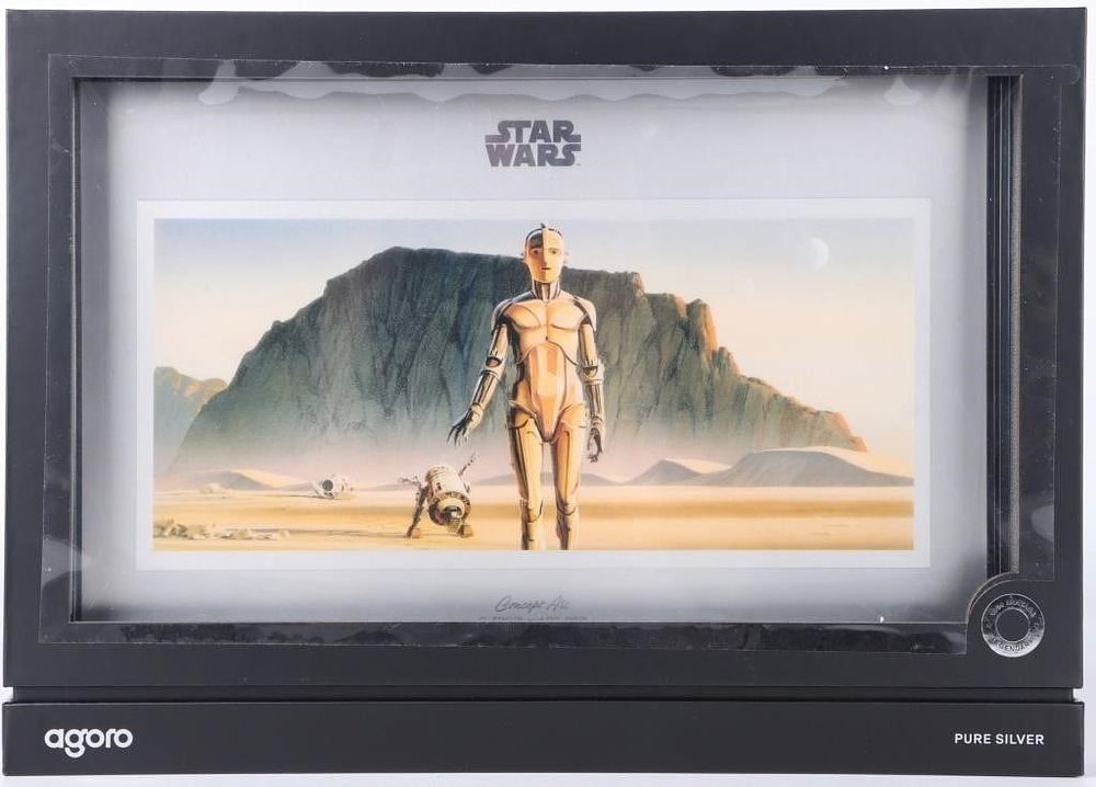 Lot 233320: 2026 FINE SILVER $2 1OZ FOIL C-3PO & R2-D2 AGORO