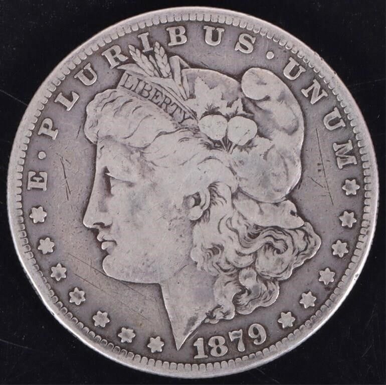 Lot 233335: 1879 S REVERSE OF 1878 90% SILVER MORGAN DOLLAR