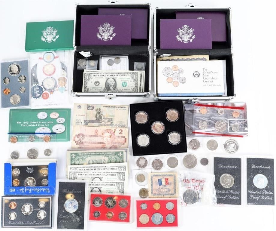 Lot 233372: ASSORTED U.S. COLLECTIBLE COINAGE/ CURRENCY LOT