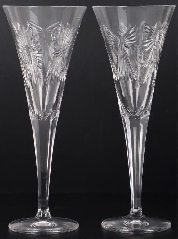 Lot 233375: WATERFORD  MILLENNIUM SERIES TOASTING FLUTES (2)