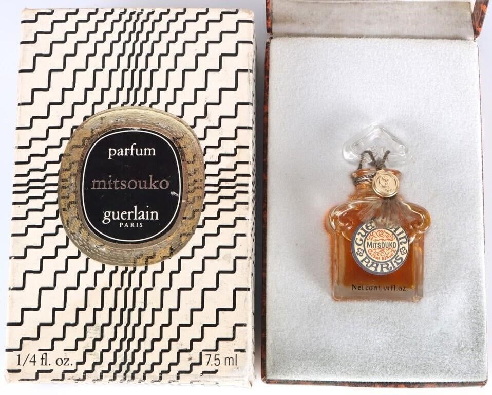 Lot 233386: VINTAGE GUERLAIN MITSOUKO 1/4 OZ SEALED PERFUME