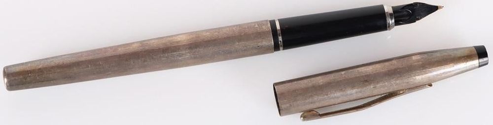 Lot 233395: CROSS 14K GOLD NIB STERLING SILVER FOUNTAIN PEN