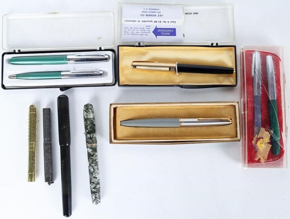 Lot 233399: FOUNTAIN PENS PARKER WAHL SCHEAFFER 14K NIBS (10)
