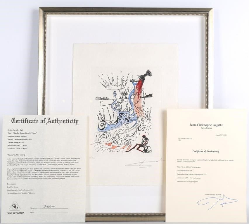 Lot 233409: SALVADOR DALI RIVER OF PLENTY MAO SERIES 85/95