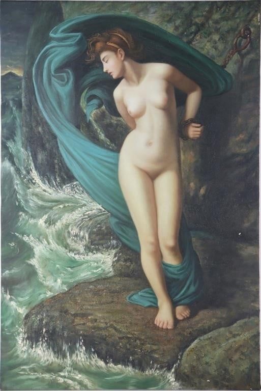 Lot 233414: POYNTER ANDROMEDA REPRODUCTION OIL PAINTING