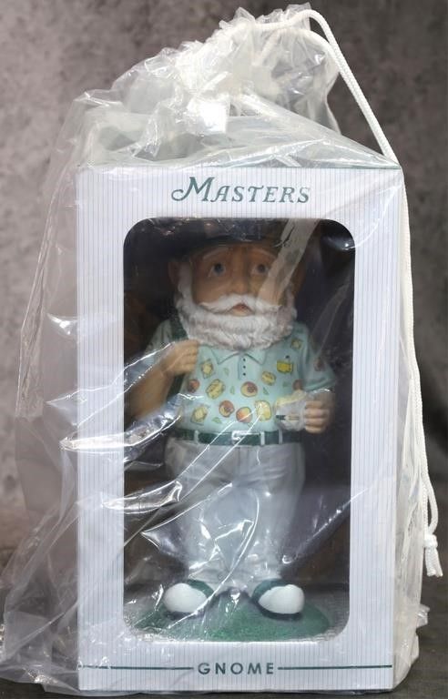 Lot 233436: 2025 MASTERS FULL SIZE GNOME W/ PEACH POLO IN BOX