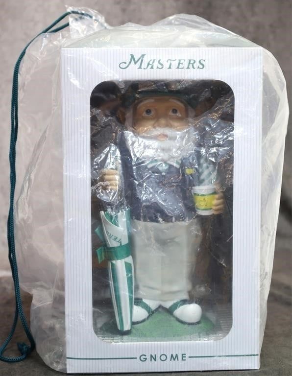 Lot 233437: 2026 MASTERS FULL SIZE GNOME W/ UMBRELLA IN BOX