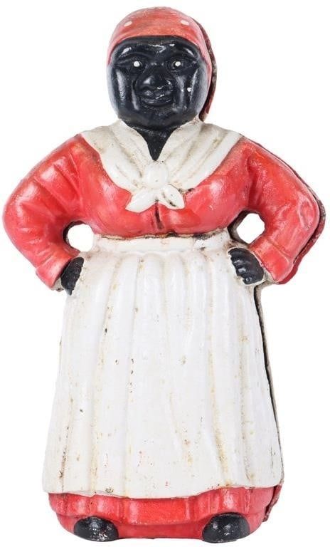 Lot 233446: ANTIQUE AUNT JEMIMA CAST IRON COIN BANK FIGURE
