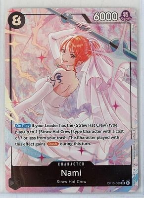 ONE PIECE CARDS NAMI OP15-086 HOLO ALT ART RARE. Rare One Piece Cards holo Nami (Adventures on 