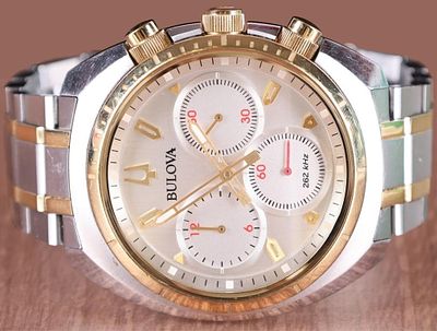 BULOVA CURV CHRONOGRAPH MENS WATCH SAPPHIRE GLASS. Bulova Curv Chronograph mens watch (98A157). 