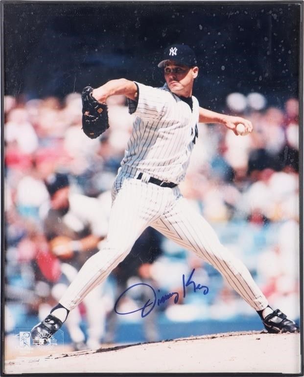 Lot 235007: NYY JIMMY KEY AUTOGRAPHED FRAMED PHOTO COA